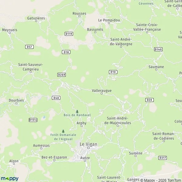 Valleraugue Carte Plan valleraugue carte de valleraugue (30570) et infos pratiques