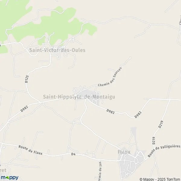 Plan SaintHippolytedeMontaigu carte de SaintHippolytedeMontaigu