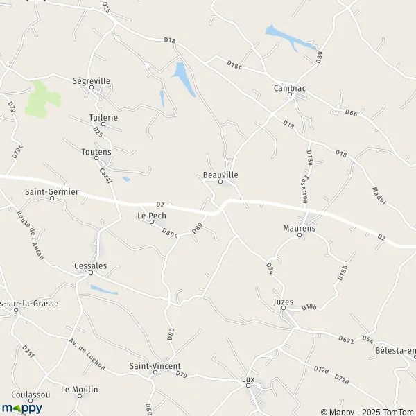 Plan Beauville carte de Beauville (31460) et infos pratiques