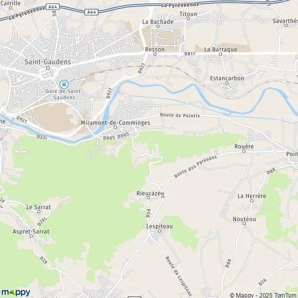 Plan carte de (31800) et