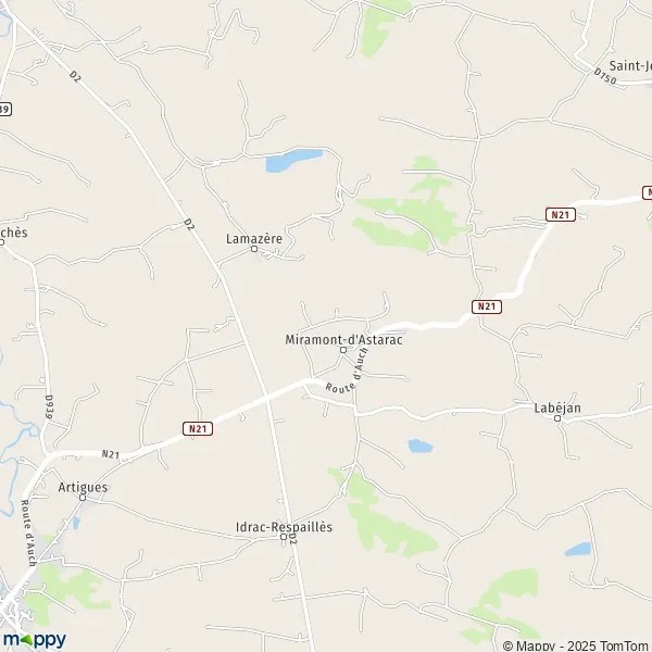Plan Miramontd'Astarac carte de Miramontd'Astarac (32300) et infos
