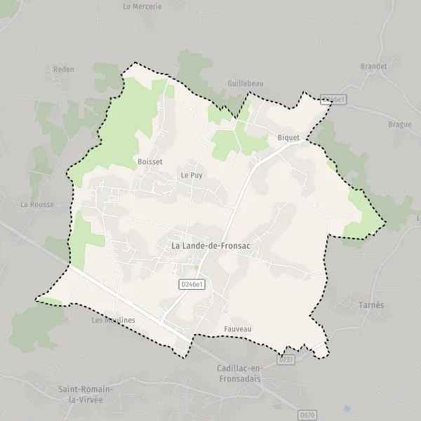 Plan lalandedefronsac carte de lalandedefronsac (33240) et