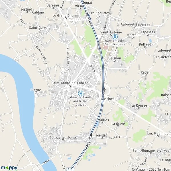 Les Défis De Saint-André-De-Cubzac Plan saintandredecubzac carte de saintandredecubzac (33240) et