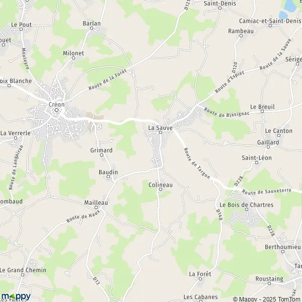 Plan La Sauve carte de La Sauve (33670) et infos pratiques