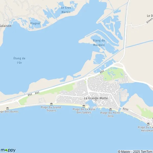 Plan La GrandeMotte carte de La GrandeMotte (34280) et infos pratiques