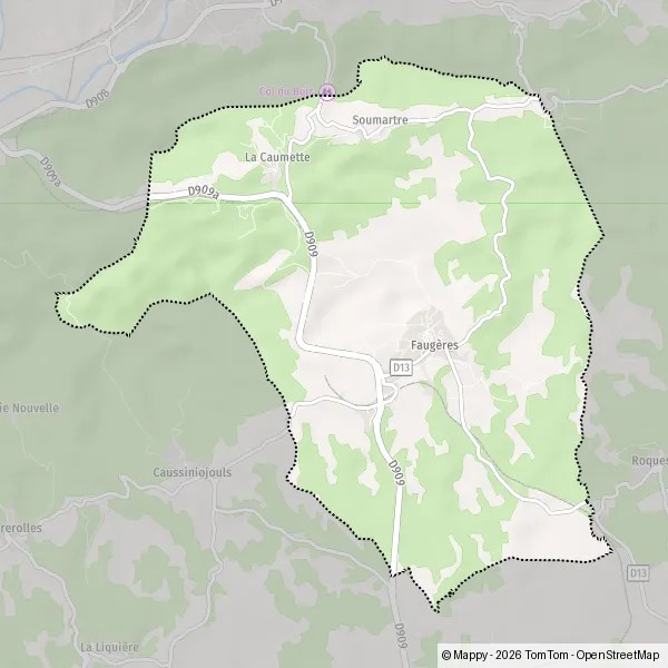 Carte Appellation Faugères Plan faugeres carte de faugeres (34600) et infos pratiques
