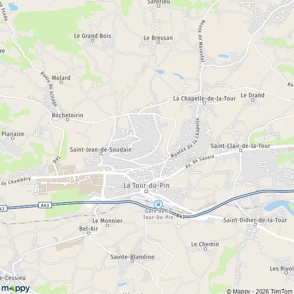 Carte La Tour Du Pin Plan latourdupin carte de latourdupin (38110) et infos pratiques