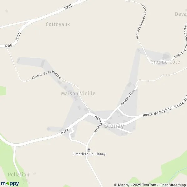 Plan Dionay, 38160 SaintAntoinel'Abbaye carte de Dionay, 38160