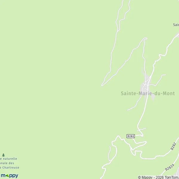Plan Commune de SainteMarieduMont carte de Commune de SainteMarieduMont (38660) et infos