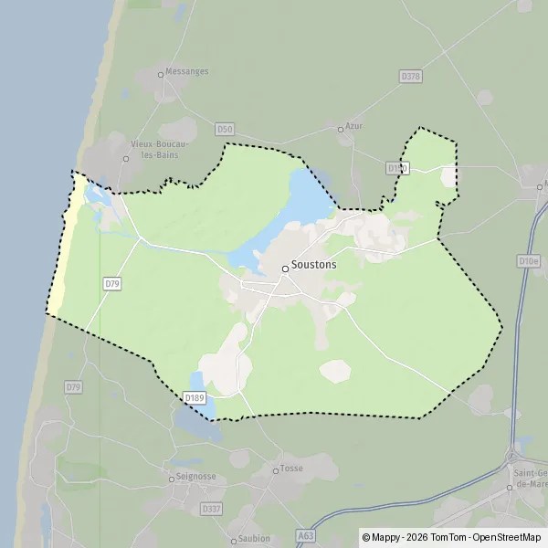 Carte Soustons Et Alentours Plan soustons carte de soustons (40140) et infos pratiques