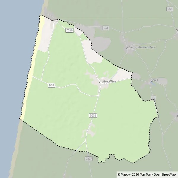 Plan LitetMixe carte de LitetMixe (40170) et infos