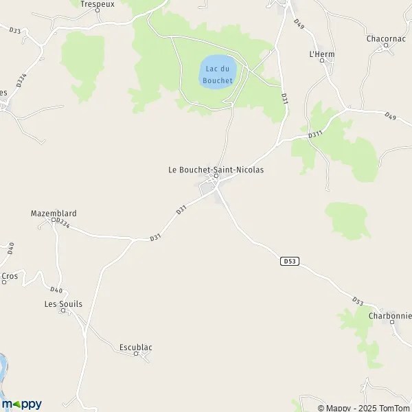 Plan Le BouchetSaintNicolas carte de Le BouchetSaintNicolas