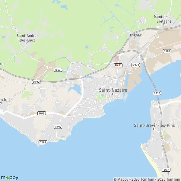 Plan SaintNazaire carte de SaintNazaire (44600) et infos pratiques