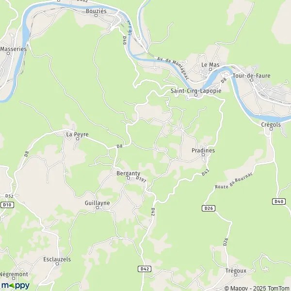 Plan SaintCirqLapopie carte de SaintCirqLapopie (46330) et infos