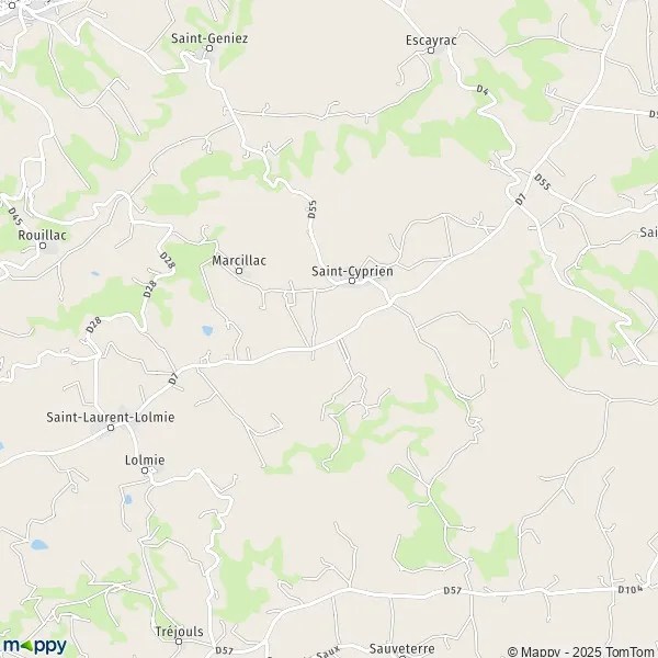 Plan SaintCyprien carte de SaintCyprien (46800) et infos pratiques