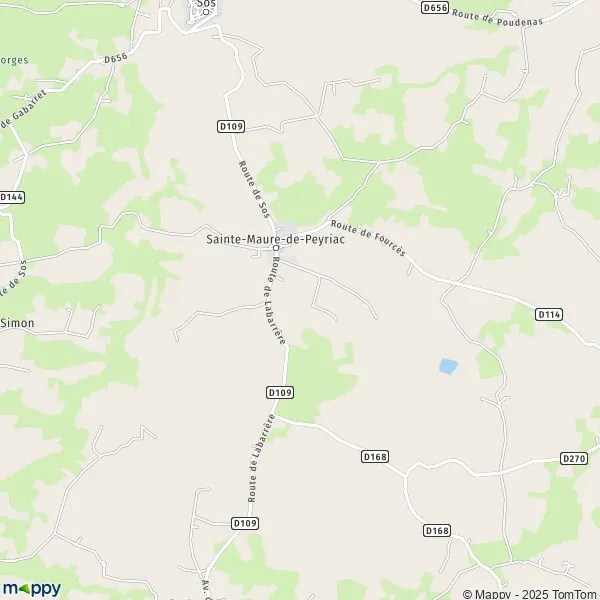 Plan SainteMauredePeyriac carte de SainteMauredePeyriac (47170) et infos pratiques