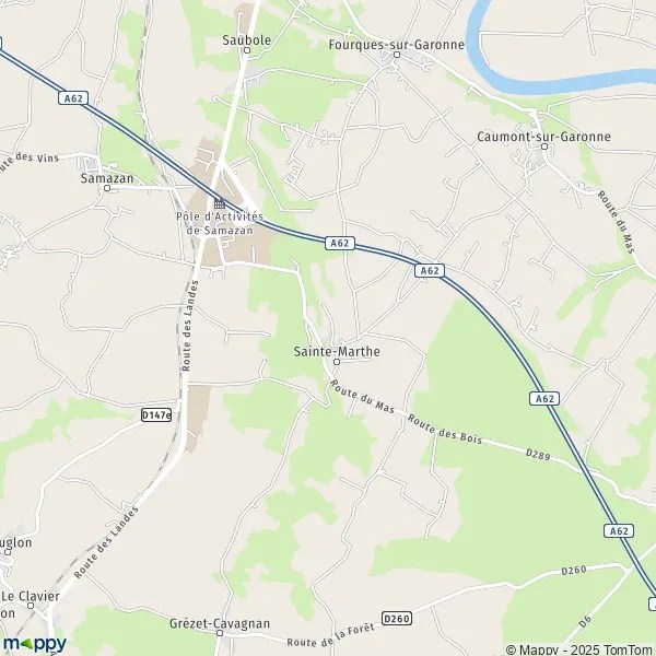Plan SainteMarthe carte de SainteMarthe (47430) et infos pratiques