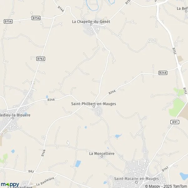 Plan SaintPhilbertenMauges carte de SaintPhilbertenMauges (49600) et infos pratiques