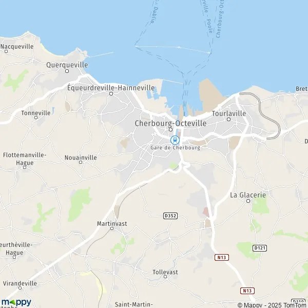 Plan cherbourgencotentin carte de cherbourgencotentin (50100) et