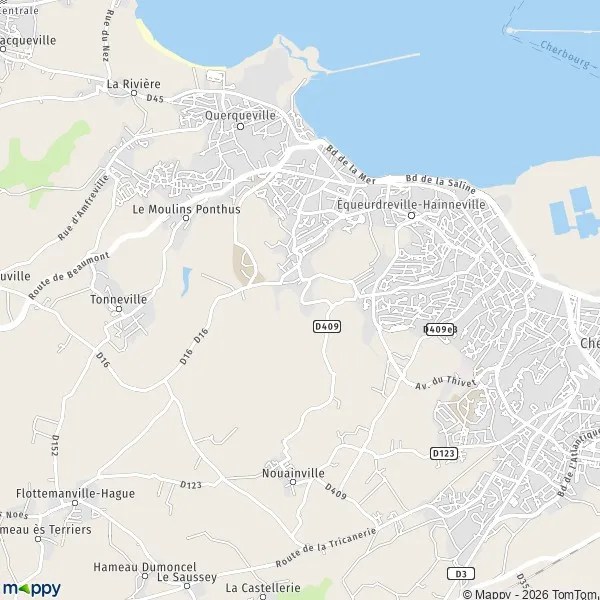 Plan cherbourgencotentin carte de cherbourgencotentin (50100) et