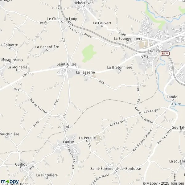 Plan SaintGilles carte de SaintGilles (50180) et infos pratiques