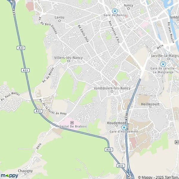 Pain Points De La Carte De Vandoeuvre Les Nancy Plan VandoeuvrelèsNancy carte de VandoeuvrelèsNancy (54500) et