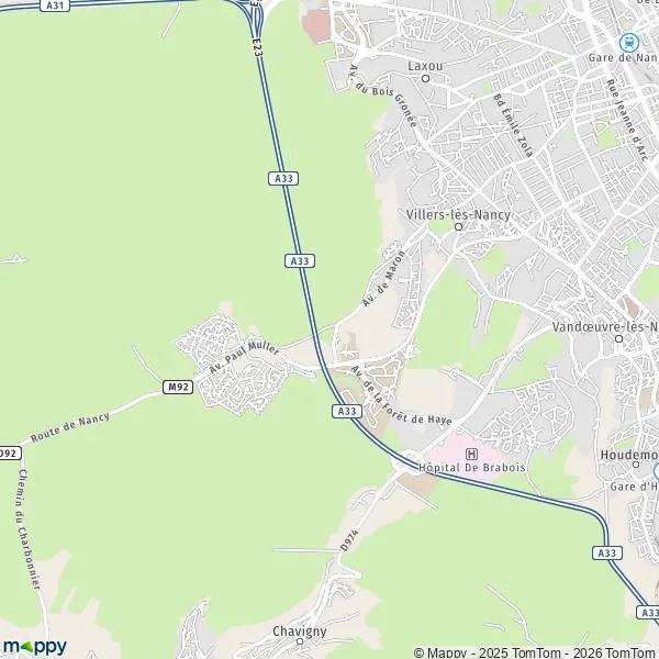 Plan villerslesnancy carte de villerslesnancy (54600) et infos