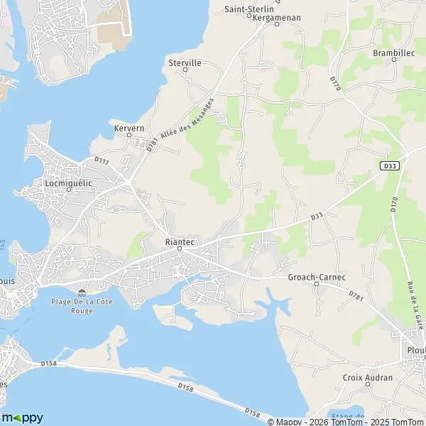 Riantec Carte Plan riantec carte de riantec (56670) et infos pratiques