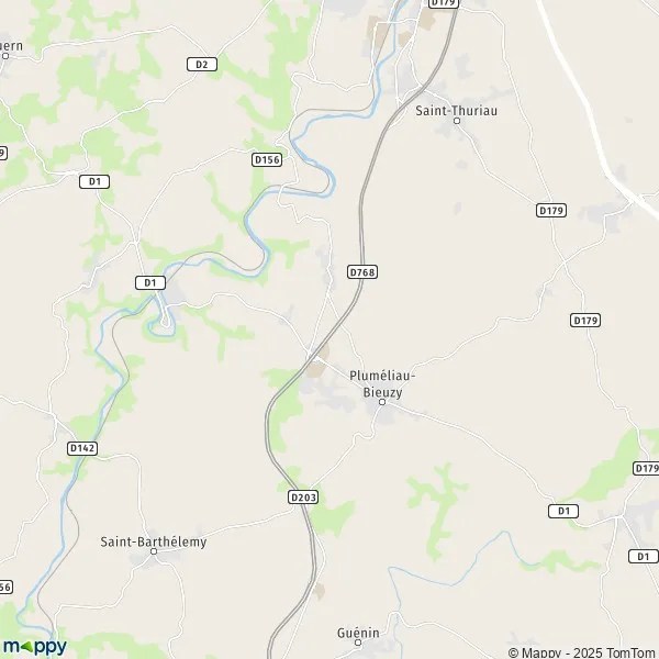 Plan SaintNicolasdesEaux carte de SaintNicolasdesEaux (56930