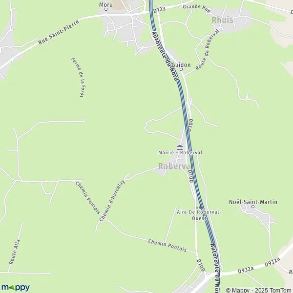 Plan roberval carte de roberval (60410) et infos pratiques
