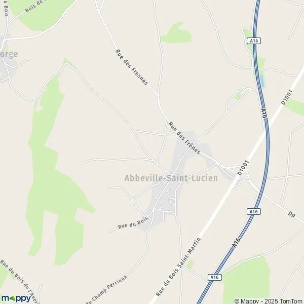 Plan abbevillesaintlucien carte de abbevillesaintlucien (60480