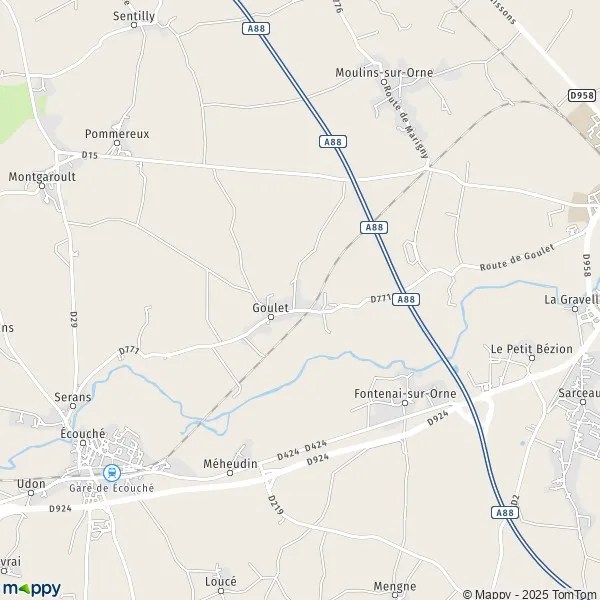 Plan goulet carte de goulet (61150) et infos pratiques