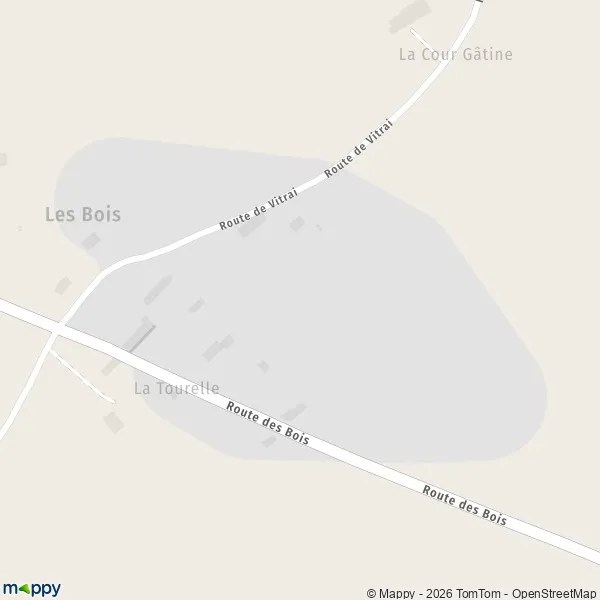 Plan Les Bois carte de Les Bois (61190) et infos pratiques