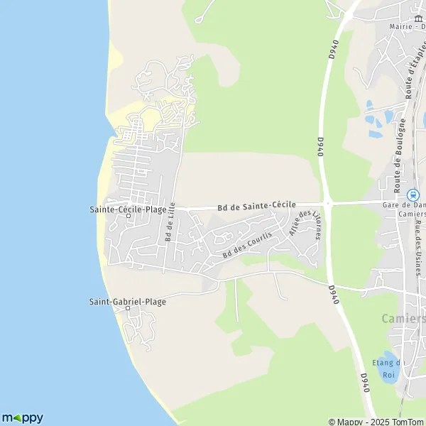 Plan SainteCécilePlage carte de SainteCécilePlage (62176) et