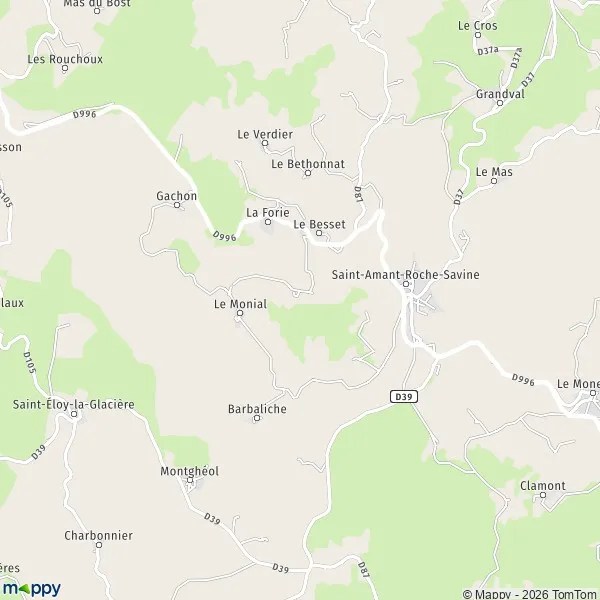 Plan SaintAmantRocheSavine carte de SaintAmantRocheSavine