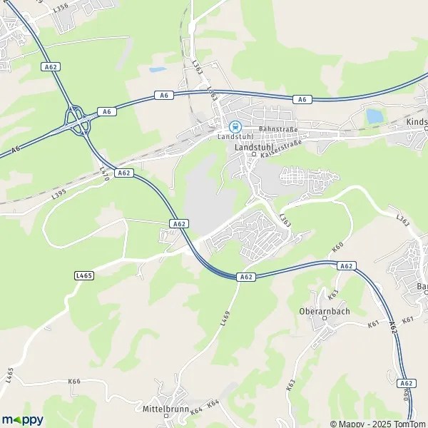 Plan Landstuhl carte de Landstuhl (66849) et infos pratiques