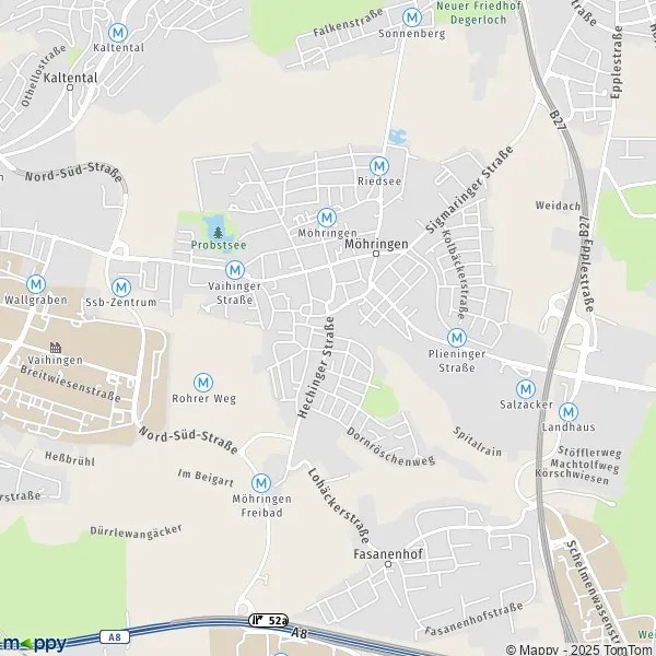 Stuttgart Möhringen Karte Plan Stuttgart carte de Stuttgart (70563) et infos pratiques