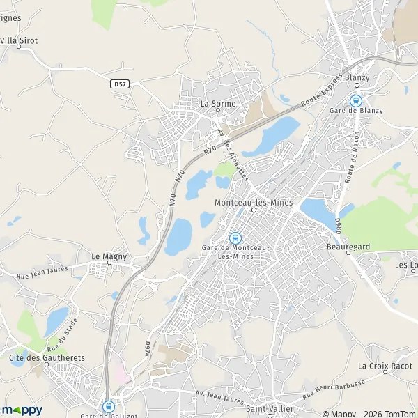 Pain Points De Plan Montceau Les Mines Plan montceaulesmines carte de montceaulesmines (71300) et infos
