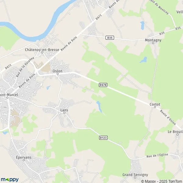 Plan Oslon carte de Oslon (71380) et infos pratiques