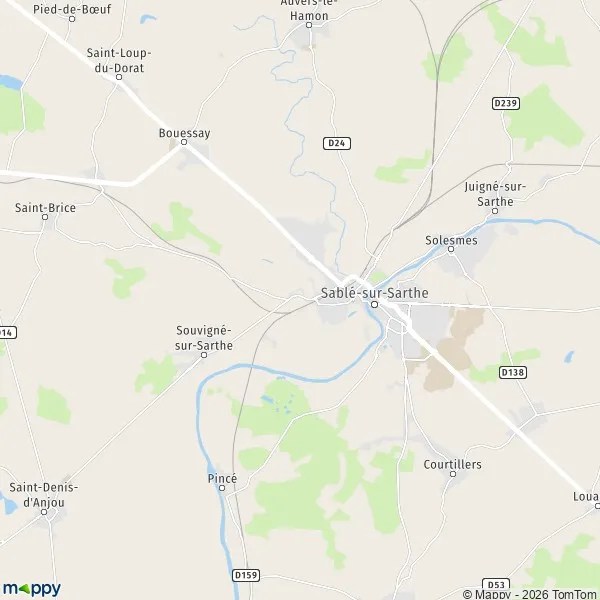 Pain Points De Carte De Sablé Sur Sarthe Plan sablesursarthe carte de sablesursarthe (72300) et infos