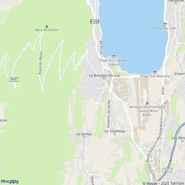 Plan Le BourgetduLac carte de Le BourgetduLac (73370) et infos