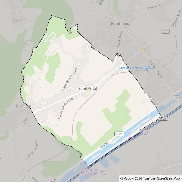Plan saintvital carte de saintvital (73460) et infos pratiques