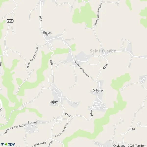 Plan SaintEusèbe carte de SaintEusèbe (74150) et infos pratiques