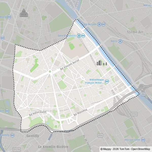 Plan Paris carte de Paris (75013) et infos pratiques