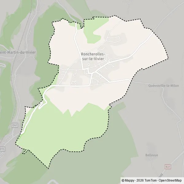 Plan roncherollessurlevivier carte de roncherollessurlevivier
