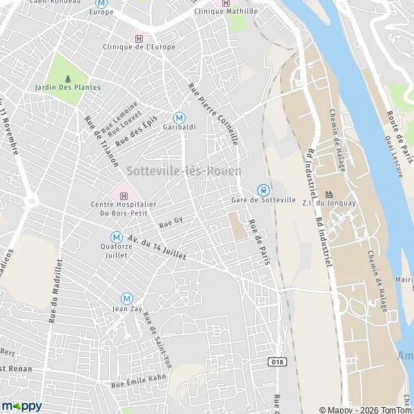 Les Points À Améliorer Pour Visiter La Carte D'orient À Sotteville Les Rouen Plan sottevillelesrouen carte de sottevillelesrouen (76300) et