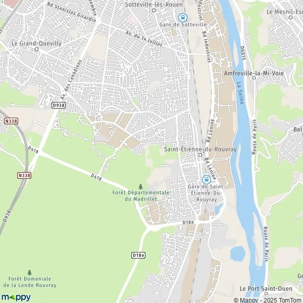 Plan SaintÉtienneduRouvray carte de SaintÉtienneduRouvray