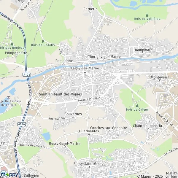 Plan LagnysurMarne carte de LagnysurMarne (77400) et infos pratiques