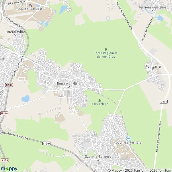 Plan RoissyenBrie carte de RoissyenBrie (77680) et infos pratiques