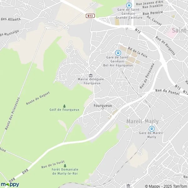 Plan Fourqueux : carte de Fourqueux (78112) et infos pratiques